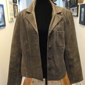 Jones New York Country Leather Jacket size 14